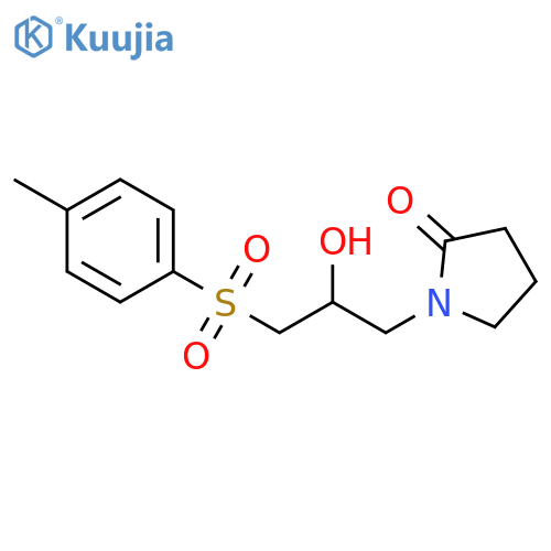 1-[2-hydroxy-3-(4-methylbenzenesulfonyl)propyl]pyrrolidin-2-one structure
