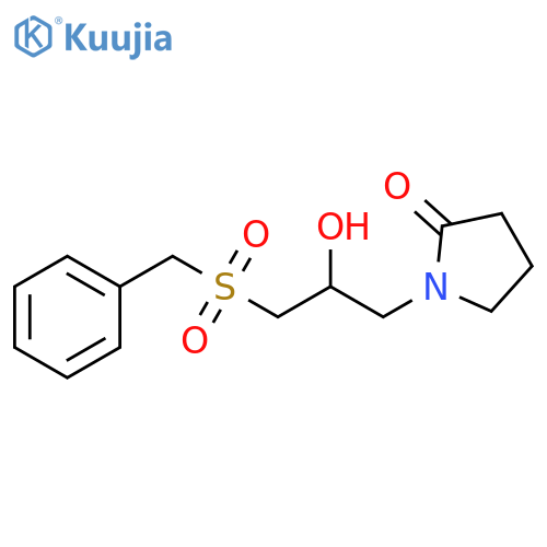 1-(2-hydroxy-3-phenylmethanesulfonylpropyl)pyrrolidin-2-one structure