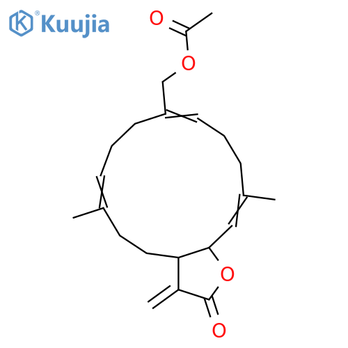 3,7,11,15(17)-Cembratetraen-16,2-olid-19-oic acid; (1S,2S,3E,7E,11E)-form, 19-Alcohol, 19-Ac structure