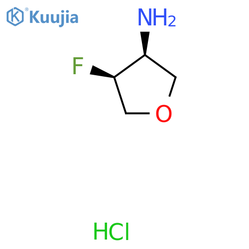 cis-4-Fluorotetrahydrofuran-3-aminehydrochloride structure