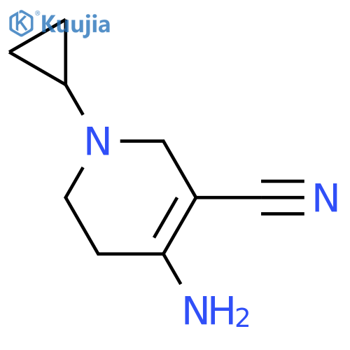 3-Pyridinecarbonitrile, 4-amino-1-cyclopropyl-1,2,5,6-tetrahydro-  structure
