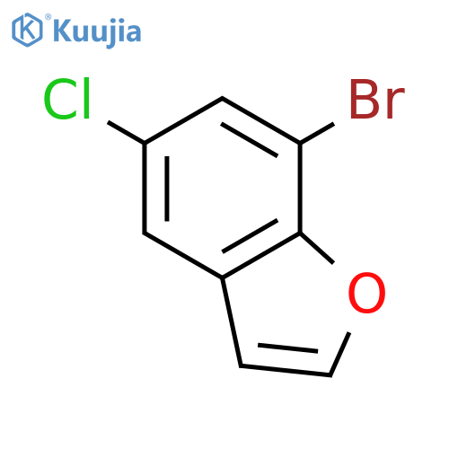7-bromo-5-chloro-1-benzofuran structure