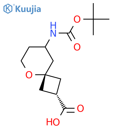 5-Oxaspiro[3.5]nonane-2-carboxylic acid, 8-[[(1,1-dimethylethoxy)carbonyl]amino]-, (2α,4α)-  structure