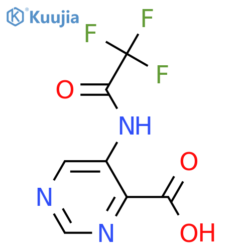 4-Pyrimidinecarboxylic acid, 5-[(2,2,2-trifluoroacetyl)amino]-  structure