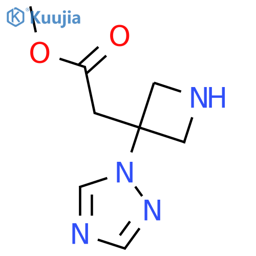 3-Azetidineacetic acid, 3-(1H-1,2,4-triazol-1-yl)-, methyl ester structure