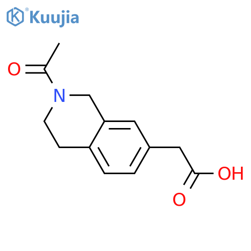 7-Isoquinolineacetic acid, 2-acetyl-1,2,3,4-tetrahydro- structure