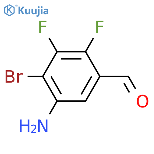 Benzaldehyde, 5-amino-4-bromo-2,3-difluoro- structure
