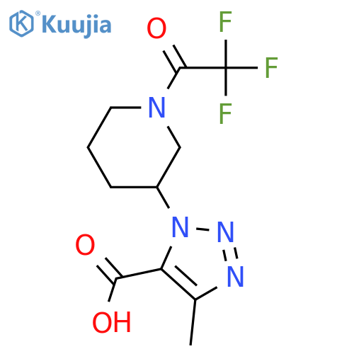 1H-1,2,3-Triazole-5-carboxylic acid, 4-methyl-1-[1-(2,2,2-trifluoroacetyl)-3-piperidinyl]-  structure