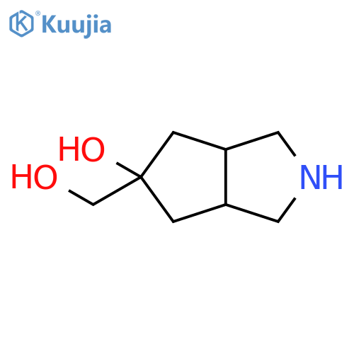 Octahydro-5-hydroxycyclopenta[c]pyrrole-5-methanol structure