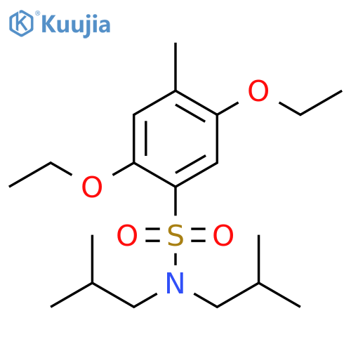 2,5-diethoxy-4-methyl-N,N-bis(2-methylpropyl)benzene-1-sulfonamide structure