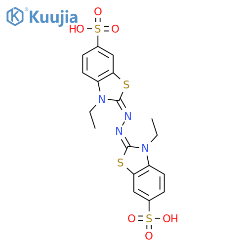 6-Benzothiazolesulfonicacid, 2,2'-(1,2-hydrazinediylidene)bis[3-ethyl-2,3-dihydro- structure