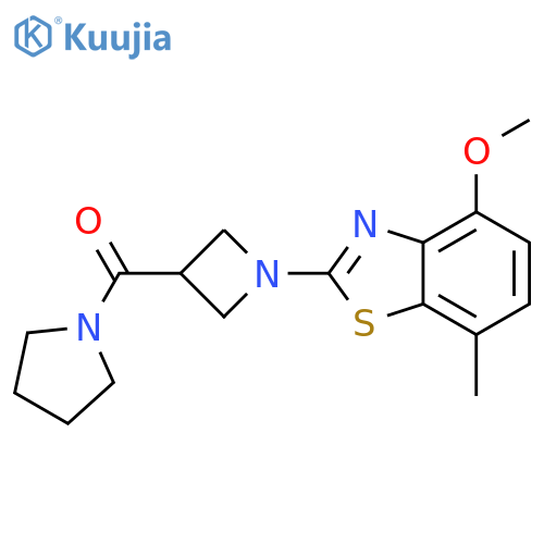 4-methoxy-7-methyl-2-[3-(pyrrolidine-1-carbonyl)azetidin-1-yl]-1,3-benzothiazole structure