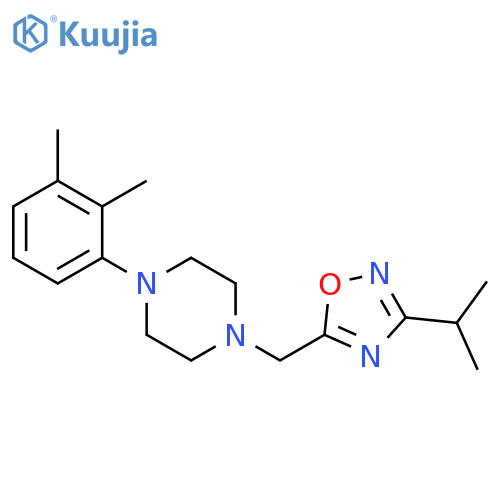1-(2,3-dimethylphenyl)-4-{3-(propan-2-yl)-1,2,4-oxadiazol-5-ylmethyl}piperazine structure