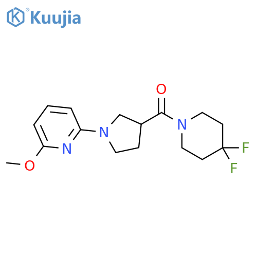 2-[3-(4,4-difluoropiperidine-1-carbonyl)pyrrolidin-1-yl]-6-methoxypyridine structure