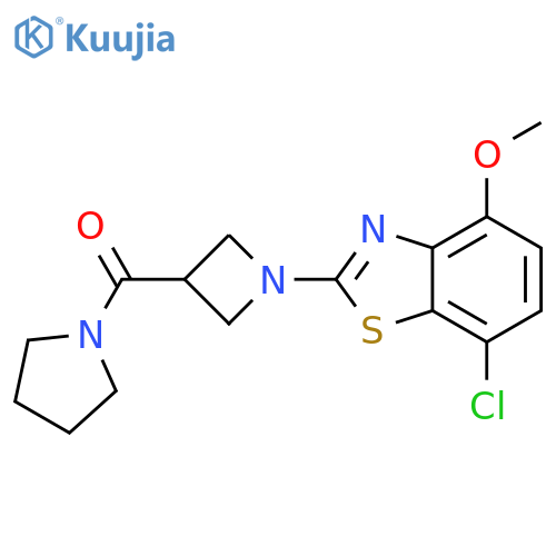 7-chloro-4-methoxy-2-[3-(pyrrolidine-1-carbonyl)azetidin-1-yl]-1,3-benzothiazole structure