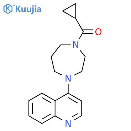 4-(4-cyclopropanecarbonyl-1,4-diazepan-1-yl)quinoline structure