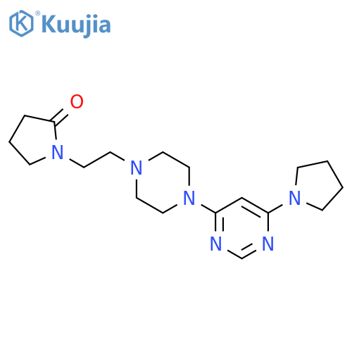 1-(2-{4-[6-(pyrrolidin-1-yl)pyrimidin-4-yl]piperazin-1-yl}ethyl)pyrrolidin-2-one structure