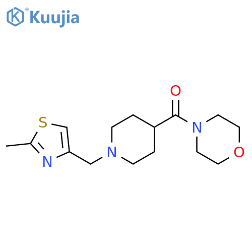 4-{1-[(2-methyl-1,3-thiazol-4-yl)methyl]piperidine-4-carbonyl}morpholine structure