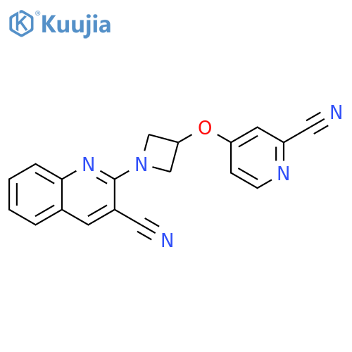 2-{3-[(2-cyanopyridin-4-yl)oxy]azetidin-1-yl}quinoline-3-carbonitrile structure