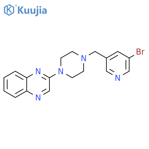 2-{4-[(5-bromopyridin-3-yl)methyl]piperazin-1-yl}quinoxaline structure