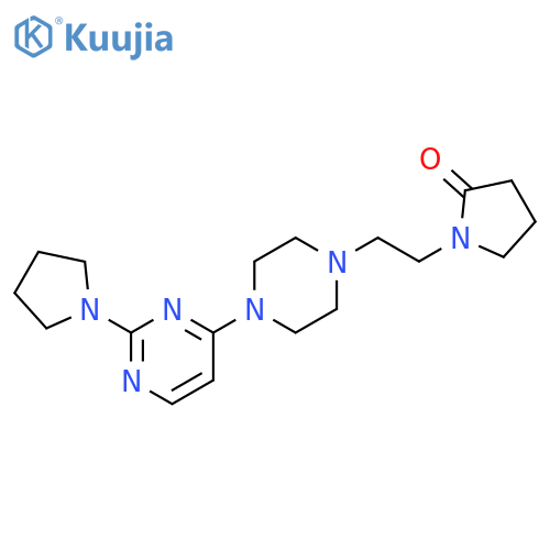 1-(2-{4-[2-(pyrrolidin-1-yl)pyrimidin-4-yl]piperazin-1-yl}ethyl)pyrrolidin-2-one structure