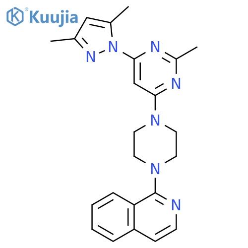 1-{4-[6-(3,5-dimethyl-1H-pyrazol-1-yl)-2-methylpyrimidin-4-yl]piperazin-1-yl}isoquinoline structure