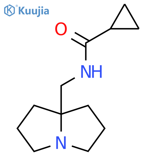 N-[(hexahydro-1H-pyrrolizin-7a-yl)methyl]cyclopropanecarboxamide structure