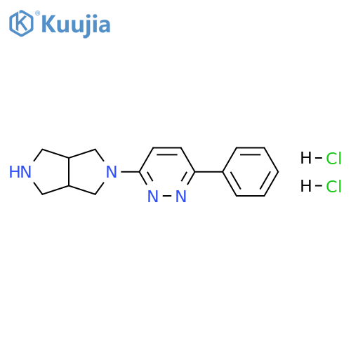 3-{octahydropyrrolo[3,4-c]pyrrol-2-yl}-6-phenylpyridazine dihydrochloride structure