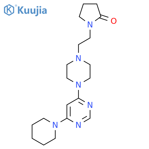 1-(2-{4-[6-(Piperidin-1-yl)pyrimidin-4-yl]piperazin-1-yl}ethyl)pyrrolidin-2-one structure