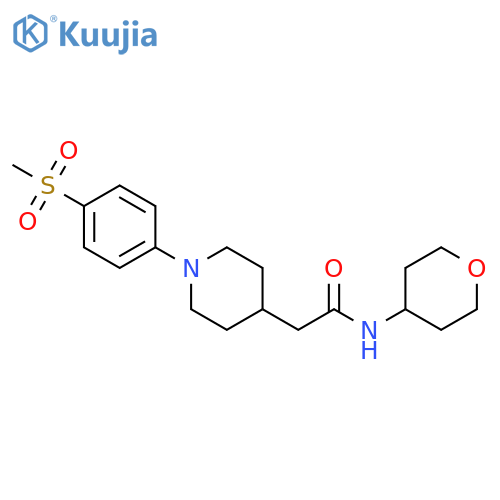 2-[1-(4-methanesulfonylphenyl)piperidin-4-yl]-N-(oxan-4-yl)acetamide structure