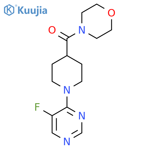 4-[1-(5-Fluoropyrimidin-4-yl)piperidine-4-carbonyl]morpholine structure