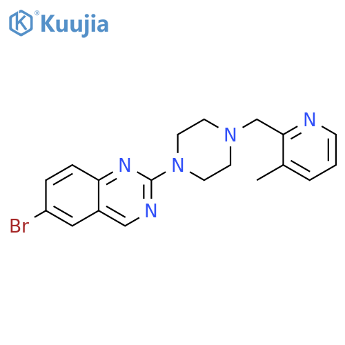 6-bromo-2-{4-[(3-methylpyridin-2-yl)methyl]piperazin-1-yl}quinazoline structure