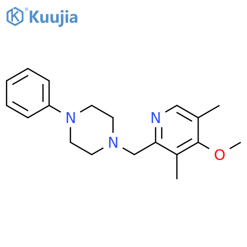 1-[(4-methoxy-3,5-dimethylpyridin-2-yl)methyl]-4-phenylpiperazine structure