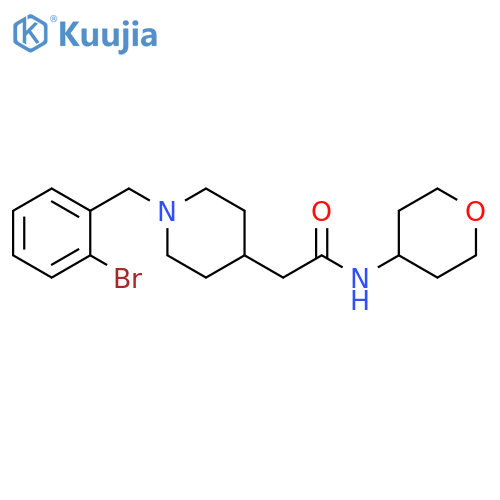 2-{1-[(2-bromophenyl)methyl]piperidin-4-yl}-N-(oxan-4-yl)acetamide structure