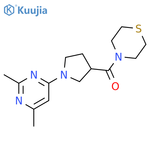 4-[1-(2,6-dimethylpyrimidin-4-yl)pyrrolidine-3-carbonyl]thiomorpholine structure