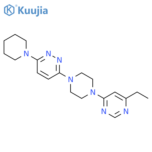 3-[4-(6-ethylpyrimidin-4-yl)piperazin-1-yl]-6-(piperidin-1-yl)pyridazine structure