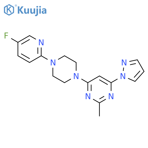 4-[4-(5-fluoropyridin-2-yl)piperazin-1-yl]-2-methyl-6-(1H-pyrazol-1-yl)pyrimidine structure