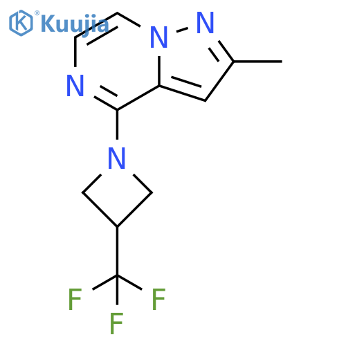 1-{2-methylpyrazolo[1,5-a]pyrazin-4-yl}-3-(trifluoromethyl)azetidine structure