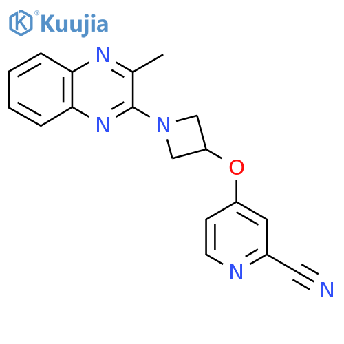 4-{[1-(3-Methylquinoxalin-2-yl)azetidin-3-yl]oxy}pyridine-2-carbonitrile structure