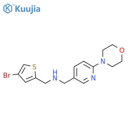 [(4-bromothiophen-2-yl)methyl]({[6-(morpholin-4-yl)pyridin-3-yl]methyl})amine structure