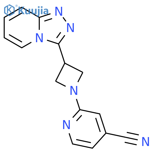 2-(3-{1,2,4triazolo4,3-apyridin-3-yl}azetidin-1-yl)pyridine-4-carbonitrile structure