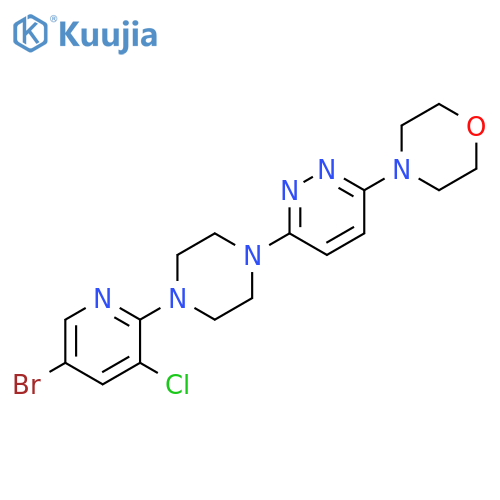 4-{6-[4-(5-bromo-3-chloropyridin-2-yl)piperazin-1-yl]pyridazin-3-yl}morpholine structure