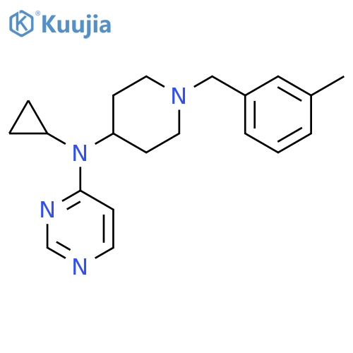 N-cyclopropyl-N-{1-[(3-methylphenyl)methyl]piperidin-4-yl}pyrimidin-4-amine structure