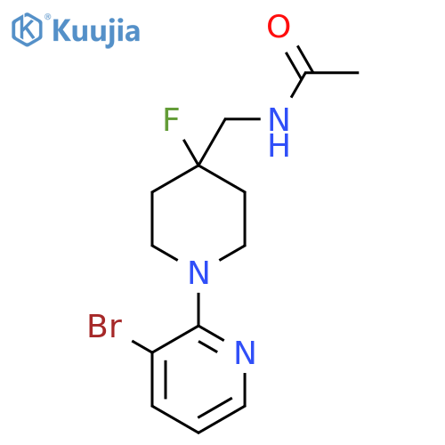 N-{[1-(3-bromopyridin-2-yl)-4-fluoropiperidin-4-yl]methyl}acetamide structure