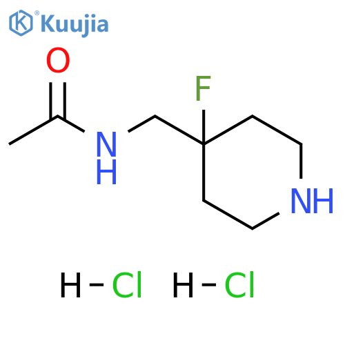 Acetamide, N-[(4-fluoro-4-piperidinyl)methyl]-, hydrochloride (1:2) structure
