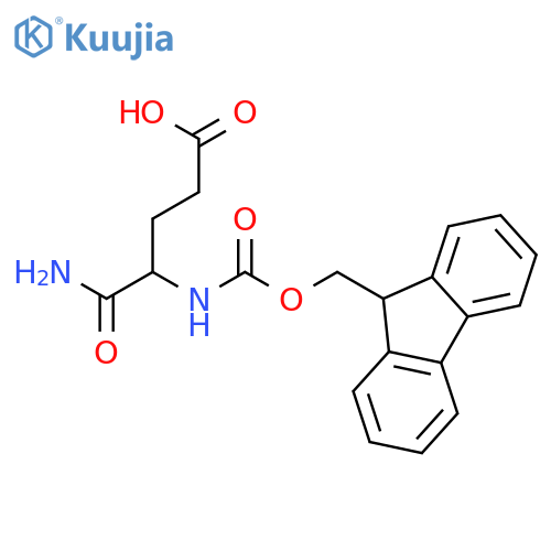 (S)-4-((((9H-fluoren-9-yl)methoxy)carbonyl)amino)-5-amino-5-oxopentanoic acid structure