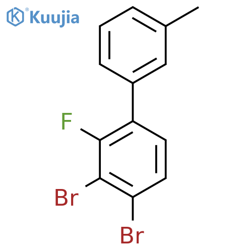 3,4-Dibromo-2-fluoro-3'-methyl-1,1'-biphenyl structure