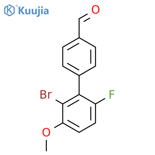 2'-Bromo-6'-fluoro-3'-methoxy-[1,1'-biphenyl]-4-carbaldehyde structure