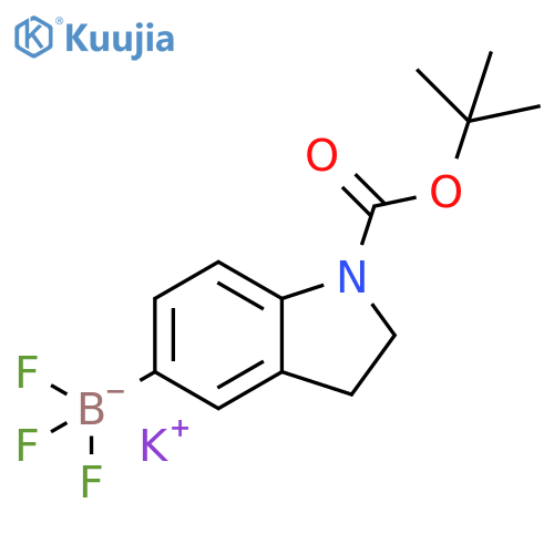 potassium {1-(tert-butoxy)carbonyl-2,3-dihydro-1H-indol-5-yl}trifluoroboranuide structure
