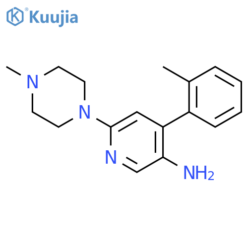 6-(4-methylpiperazin-1-yl)-4-(o-tolyl)pyridin-3-amine structure